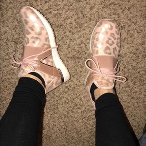Boutique Pink Cheetah Tennis Shoes